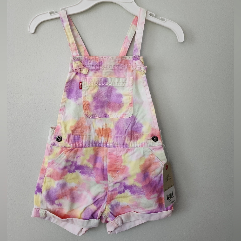 Levi's NWT paint splatter shortalls size 6